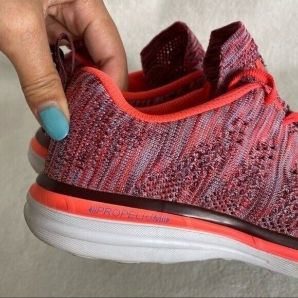 APL Techloom Pro Propelium Pink Orange Lace Up Sneakers Size 8 - Picture 6 of 12